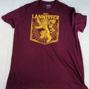 Game of Thrones House Lannister Burgundy Tee XL